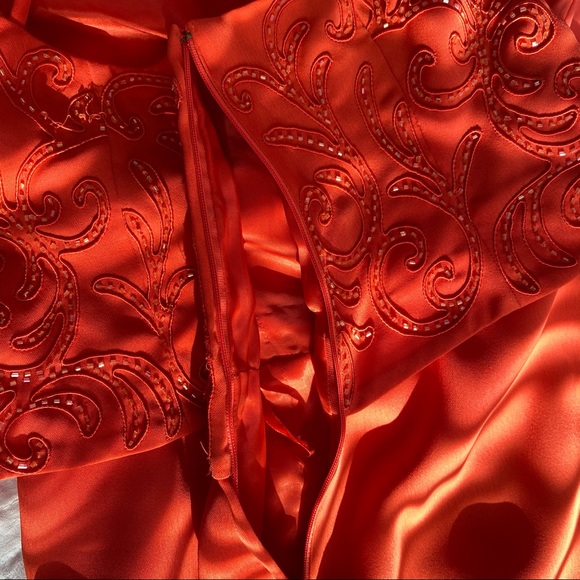 Marie St. Claire Orange Long Dress - Picture 8 of 11